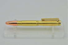 Load image into Gallery viewer, Bullet Cartridge Pen 300 Blackout Double Cartridge Ballpoint Gold Clip, Copper Bullet Tip

