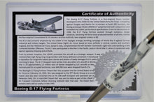 Load image into Gallery viewer, Boeing B-17 Flying Fortress WWII Bomber "Desert Rat" Pen - Actual B17 Material Embedded, Certified LIMITED RARE
