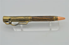 Load image into Gallery viewer, Lever Action Pen Winchester Model 1894 Rifle Pen Bocote Wood Antique Brass Ballpoint
