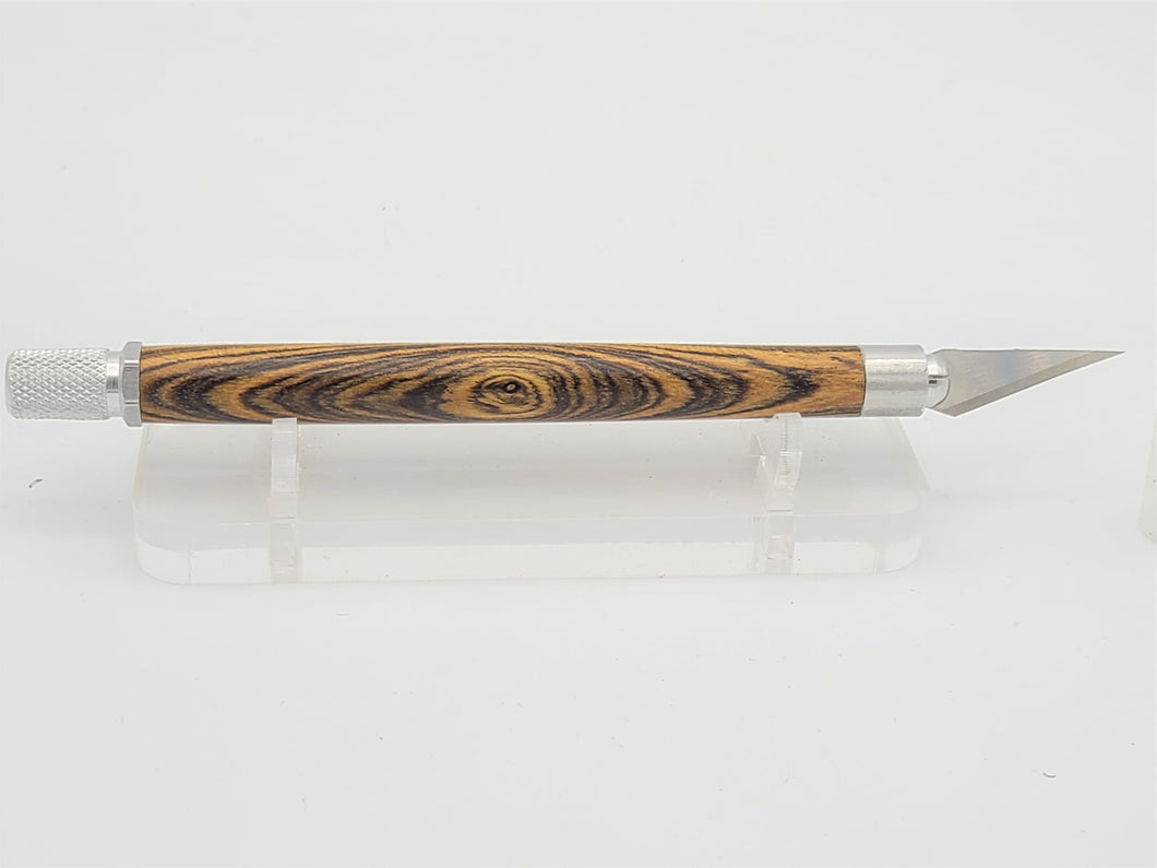 HOBBY KNIFE uses XACTO Blades Handmade, Natural BOCOTE Wood w/Cover, MADE IN U.S.A. X ACTO