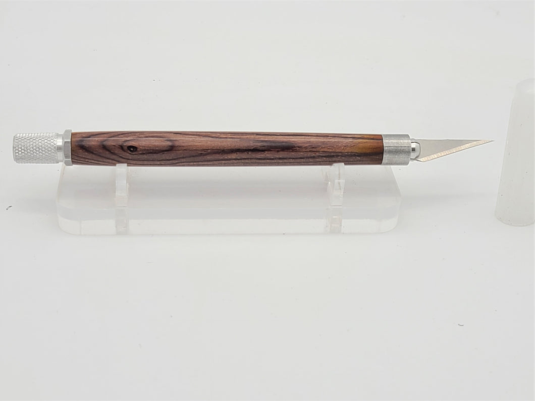 HOBBY KNIFE uses XACTO Blades Handmade, King Cocobolo Wood w/Cover, Made in the U.S.A. X ACTO